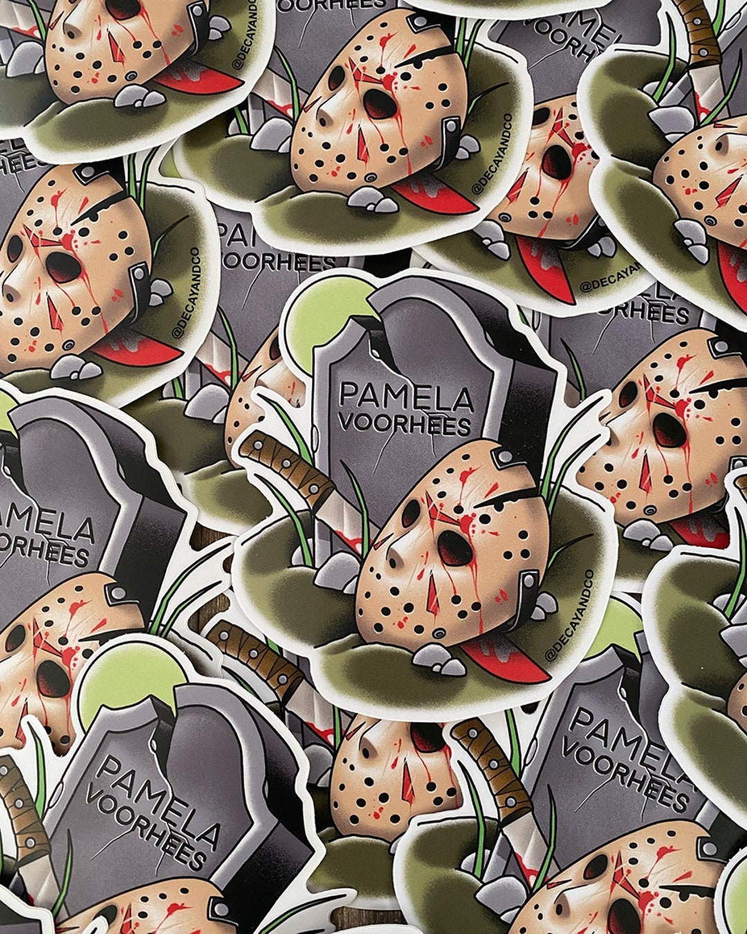 Jason Voorhees Vinyl Sticker Art Print Friday the 13th Horror Art ...
