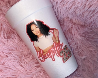Custom Foam Cup sticker template | 25th Birthday design | Canva Download | Cheetah | Party Favor | Editable Template