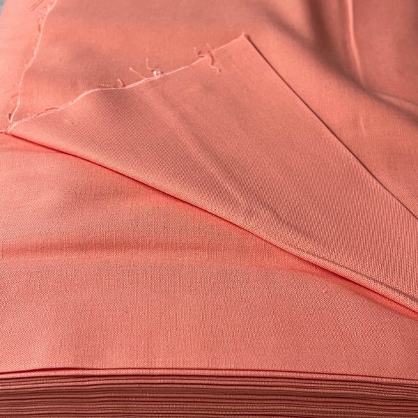 1 YRD KONA Cotton SALMON  100% Quilting Cotton - Solid Cotton, Quilt Cotton, Pink Solid, Salmon Color