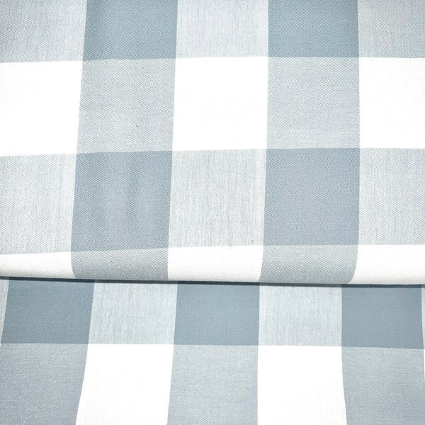 1 YRD Robert Kaufman 2" Platinum Carolina Gingham - P-16725-187 - 100% Quilting Cotton - Plaid, Buffalo Check - Gray, Silver Gray