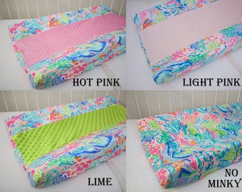 Baby Changing Pad Cover - Mermaid Palm Beach Nursery - Baby Shower Gift