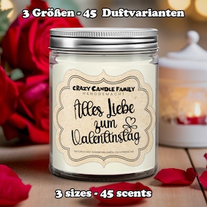 Feliz Día de San Valentín - Vela personalizada del Día de San Valentín Regalo del Día de San Valentín para ella Regalo para el Día de San Valentín Regalos para