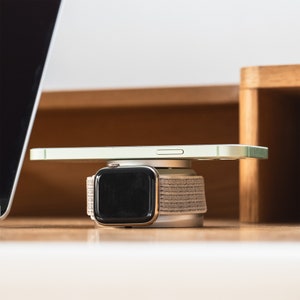 2 in 1 MagSafe and Apple Watch charging station for Standby Mode, dual charger stand for iPhone 11/12/13/14/15 and Airpods