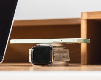 Estación de carga MagSafe para Apple Watch: base combinada de aluminio