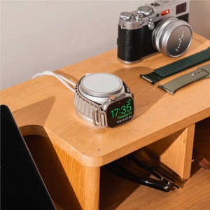 2 in 1 MagSafe Apple Watch charging station, dual charger home office for iphone 11/12/13/14/15 and Airpods, Standby Mode compatible