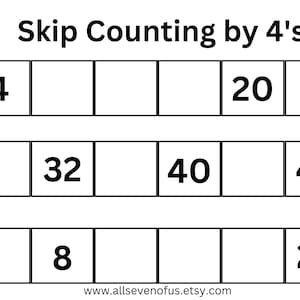 Skip Counting by 4&#39;s