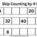 Skip Counting by 4's - Etsy