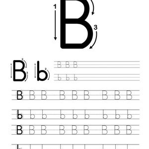 Alphabet Tracing Letters, 26 pages A-Z Upper and Lower case Letters image 2