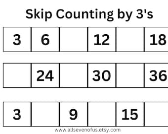 Skip Counting by 3's