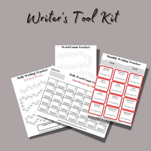 Word Count Tracking Digital Planner | NaNoWriMo | Monthly Word Count Planner