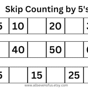 Skip counting by 5&#39;s