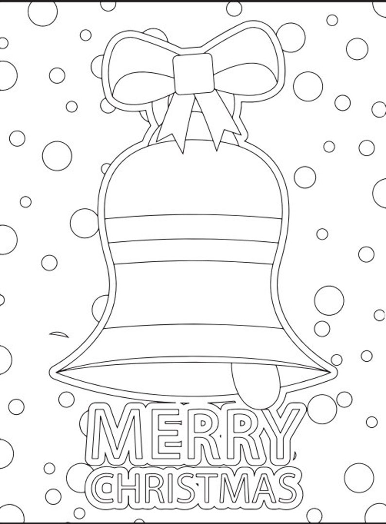 Printable Christmas Coloring Book 110 Pages - Etsy