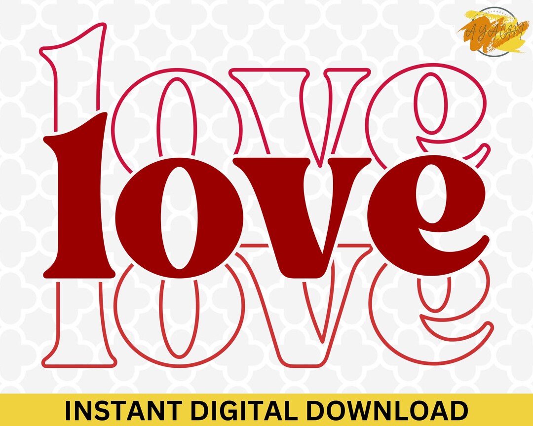 Love PNG SVG Cut File: Valentine's Day Design (digital Download) - Etsy