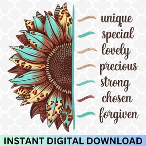 Retro Christian PNG - Vintage Floral Christian Png, Sunflower Christian Sublimation Design, Bible Verse Png, Inspirational Quote Design PNG