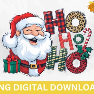 Santa Ho Ho Ho PNG - Ho ho ho Christmas with Santa Png, Coquette Santa Ho Ho Ho Christmas Png, Merry Christmas Png, Girly Christmas Design