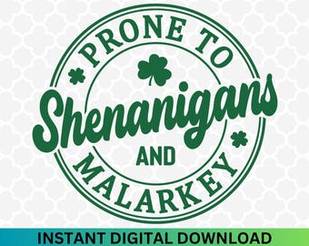 Shenanigans och Malarkey St Patrick's Day SVG PNG (digital nedladdning)