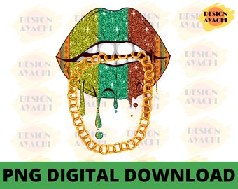 Juneteenth Lips PNG: Schwarze Geschichte Digitaler Download