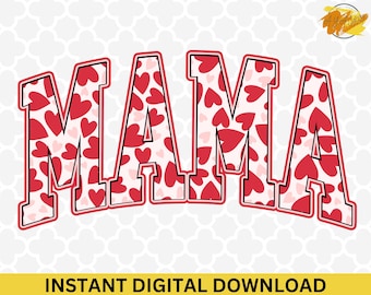 Valentine Mama Hearts PNG Clipart (Digital Download)