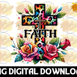 Faith PNG - Faith sunflower png sublimation design , Religious png , Christian png , Sunflower png Design ,  Christian Shirt Design PNG