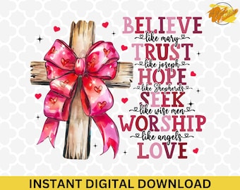 Coquette Jesus Valentine Bow PNG: Christian Clipart (Digital Download)