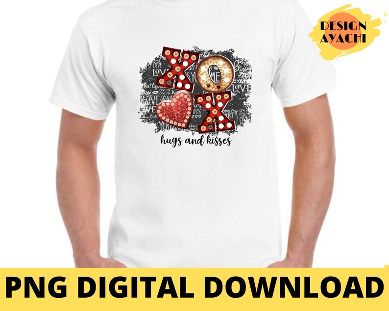 Xoxo Hugs and Kisses PNG - Hugs and Kisses Sublimation Design Png ...