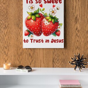Tis so Sweet to Trust in Jesus PNG - Christian Png, Retro Strawberry ...