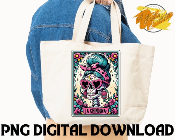 激レア皿chicano rap Latin Bomb Squadな入手困難 La Chingona Tarot Card PNG: Funny Mexican Catrina Skull (digital