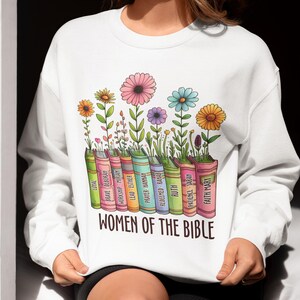 Women of the Bible Floral PNG: Christian Sublimation Design (digital ...