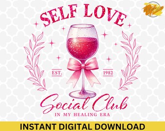 Self Love Valentine PNG: Coquette Heart Clipart (Digital Download)