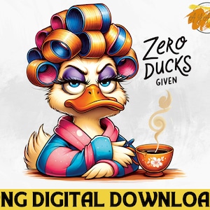 Patos cero dados PNG - Cita de patos sarcásticos PNG, Clipart de pato divertido, Clipart de aves de acuarela, Animales divertidos PNG, Sublimación de pato de café