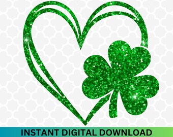 Shamrock Heart PNG: St. Patrick's Day Clover (digitale download)