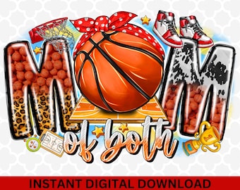 PNG de Mamá Baloncestista: Sublimación para el Día del Partido (Descarga Digital)