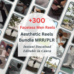MRR Faceless Videos, Men Faceless, Dark men aesthetic reels, Men reels bundle, Faceless Marketing Instagram Reels Video Master Resell Right