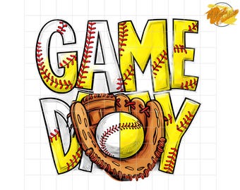 Game Day Baseball Softball PNG – Glitter Mom Clipart (Digital Download)