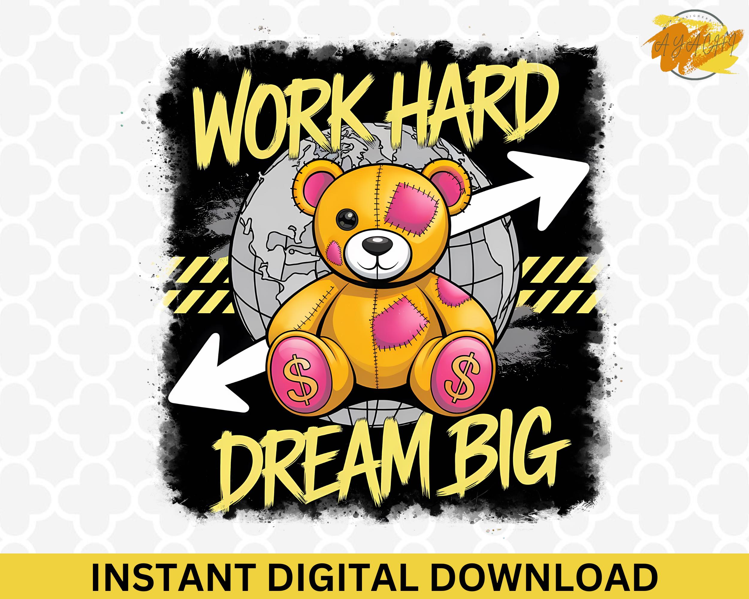 Work Hard Dream Big Clipart Voodoo Doll PNG, Crazy Voodoo Bear