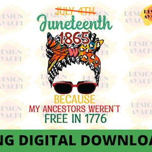 Juneteenth 1865 PNG: Black History Design (Digital Download)