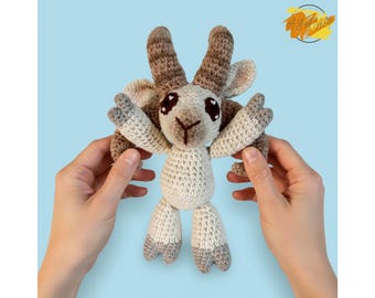 Crochet Ram Plush Pattern – Amigurumi Goat Toy (PDF Pattern)