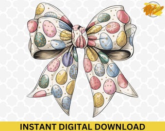 Easter Egg Coquette Bow PNG - Happy Easter Png, Easter Coquette Png, Coquette Bow Easter Shirt Png, Coquette Bow Sublimation png Files