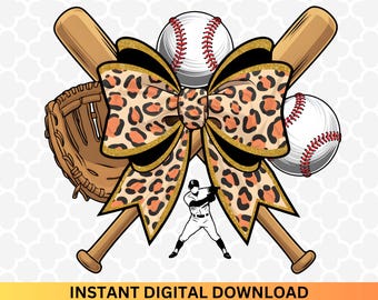 Baseball Coquette Bow PNG: Retro Mama Design (Digital Download)