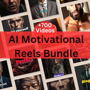 AI Motivational Reels Bundle: +700 Ready-to-Use Videos (PLR & MRR)