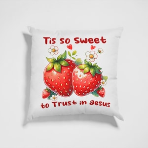 Tis so Sweet to Trust in Jesus PNG - Christian Png, Retro Strawberry ...