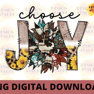 Kies Joy PNG: christelijk zonnebloemontwerp (digitale download)