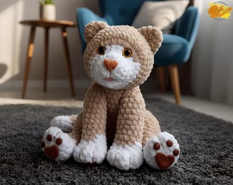 Fluffy Cat Amigurumi Pattern - Adorable Stuffed Animal PDF Download