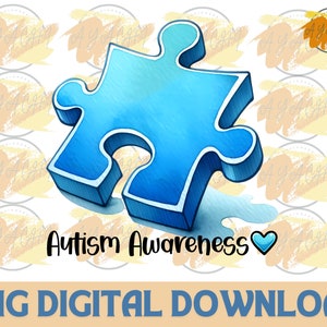 Autism Awareness PNG - Autism Puzzle Piece png , Autism png ,  Autism Puzzle png , sublimate designs download , Digital Download PNG