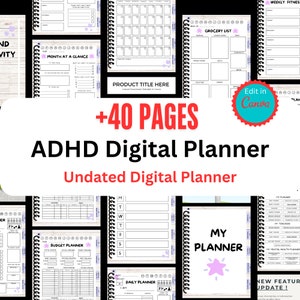 ADHD Digital Planner: Undated All-in-One Journal Template (GoodNotes)