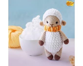 Crochet Lamb Amigurumi Pattern – Soft Sheep Plush Toy (PDF Download)