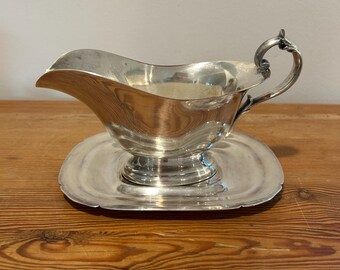 funty CO 920 Sterling Sosjerka/Miska i Reed & Barton Silver Plated Mayflower Tray