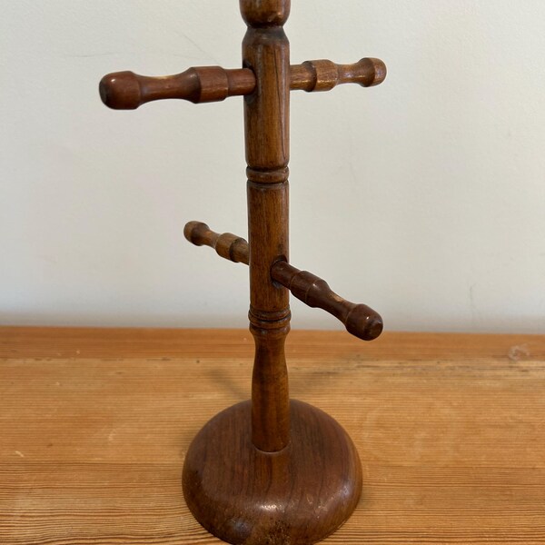 Vintage Wood Mug Tree/Stand | Cottagecore