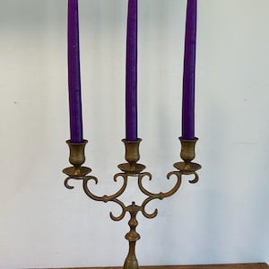 Vintage Brass 3 Arm Candelabra