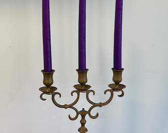 Vintage Brass 3 Arm Candelabra